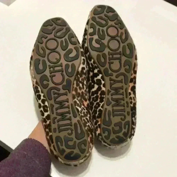 Jimmy Choo Leopard-Print Flats loafers  sz 36 - Picture 10 of 12